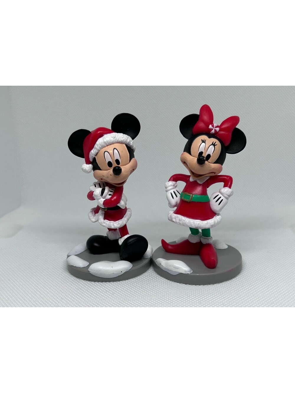 Disney Mickey and Minnie Mouse Christmas Figures Santa and Mrs. Claus
